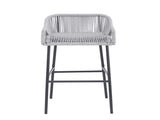 La Push Outdoor Patio Light Gray Rope Bar Stool, Set of 2 N775P176900G