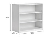 3-Shelf Bookcase with Adjustable Shelves, White 46195174