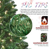 Artificial 7ft Green RGB-lit Christmas Tree with 1063PVC Mixed Branch Tips,Hinged Premium & Foldable 81177802