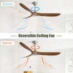 ZUN 60 Inch Outdoor Ceiling Fan Without Light 3 ABS Blade with Smart APP Control W934P156671