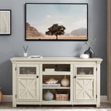 2 Doors Cabinet Farmhouse Cabinet, Farmhouse TV Stand Barn Design,Modern Farmhouse TV Media Stand, W1758P199934