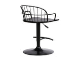 Drawe Adjustable Black Wood and Metal Barstool B2736P511302