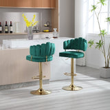 ZUN COOLMORE Swivel Bar Stools Set of 2 Adjustable Counter Height Chairs with Footrest for Kitchen, W1539111881