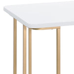 ZUN White and Gold Writing Desk B062P184566