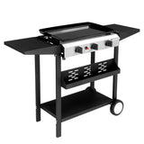 3-Burner Flat Top Gas Griddle Cooking Station with Ceramic Coated Cast Iron Pan, 30,000 BTU Propane 71079370