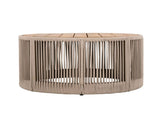 Outdoor Rattan rope & Acacia Wood Coffee Table - Patio Balcony Furniture for Garden, Yard, Balcony N770P298632B