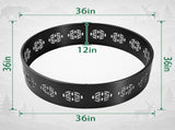 36in Fire Ring, Everlasting Flower Pattern, Round, Iron 90453931