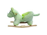 Kids Ride-On Rocking Horse Toy with Lullaby Song,Dinosaur Rocking Toy with Hand Puppets and Safety 37811505