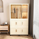 Portable Wardrobe Closet Storage Organizer for Clothes,Clothes Dresser,9 Magnetic Doors-9 Cubes & 1 60558618