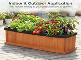 Detachable Bottom Garden Bed, Protective Coating Pine Planter for Herbs, Flowers & Vegetables 40" x 08880794