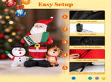 8FT Inflatable Christmas Santa Accordion Player with LED Lights & Music, Snowman Reindeer Outdoor 43276513