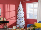 8' Artificial Pencil Christmas Tree, Slim Xmas Tree with 618 Realistic Branch Tips and Plastic 25467664