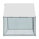 ZUN 6.5 x 10 ft Large Metal Chicken Coop, Walk-in Poultry Cage Chicken Hen Run House with Waterproof 45917111