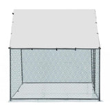 ZUN 6.5 x 10 ft Large Metal Chicken Coop, Walk-in Poultry Cage Chicken Hen Run House with Waterproof 45917111