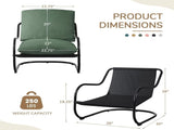 Ergonomic Low Profile Accent Armchair, Heavy-Duty Metal Frame Upholstered Reading Side Chair, 70841377