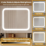 Large Vanity Table Set with LED Lighted Mirror and 2 DIY Pegboards, 5 Hooks, Vanity Desk with 20626149