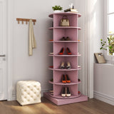 ZUN Pink 360 Rotating shoe cabinet 6 layers W1320140917