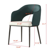 Dining Chairs Set of 2, Modern Faux Leather Dining Metal Legs for Living Kitchen Dining Room W2699P215092