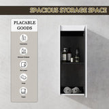 12" Bathroom Side Cabinet,Soft Close Doors,Float Mounting Design, W999P248644