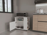 Correy 4-Shelf Microwave Cabinet with Caster White B06280096