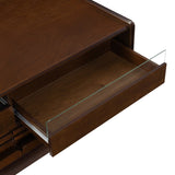 U-Can Modern Rectangle Coffee Table 4 Drawers and 2 Display Shelves, 47.2" Wood Coffee Table 69954420