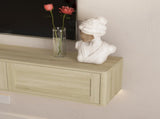 Floating TV Stand, Wall Mounted TV Shelf with Led Lights & Power Outlet,High Gloss TV Cabinet for W1321P391272
