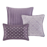 7 Piece Jaquard Comforter Set Purple King B03597295