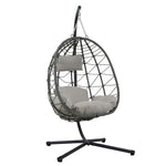 ZUN Egg Chair Stand Indoor Outdoor Swing Chair Patio Wicker Hanging Egg Chair Hanging Basket Chair 91056287