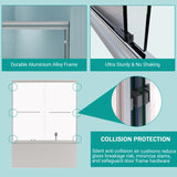 56"-60" W x 58" H Double Sliding Bathtub Shower Door, Semi-Frameless Bypass Tub Door, 1/4" W1573P292497