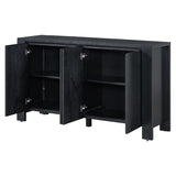 TREXM Retro 4-door Sideboard with Distressed Finish Adjustable Shelves for Dining Room, Kitchen, N715P204444B