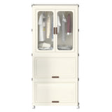 Portable Wardrobe Closet Storage Organizer for Clothes,Clothes Dresser, Magnetic Doors with 4 Cubes 76602554
