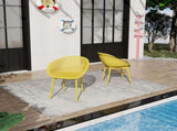Holiday - 2-Pack Modern Lounge Chairs Indoor/Outdoor All-Weather PP Plastic, Lightweight for W3450P323313