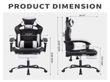 Gaming Chair with Massage,Ergonomic PC Gaming Chair with Footrest Comfortable Headrest and Lumbar W2367P288666