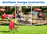 Folding Camping Chair with Detachable 8-Rib Sun Umbrella, 42.13 Inch Canopy Aluminum Alloy Portable 31624420