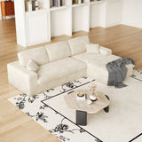 114.5'Modern Corduroy Modular foam Sofa, Recliner Seat reversible Sofa, 2in1 Sofa with Recliner and 47817678