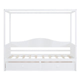 Twin Size Canopy Day Bed with 2 Drawers, White WF309172AAK