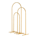(5.9ft4.9ft3.9ft) Three-Piece Set Wedding Arc Top Iron Art Wedding Iron Arch Gold 17309543