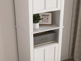 Bathroom Floor Storage Cabinet with 2 Doors Living Room Wooden Cabinet with 6 Shelves 15.75 11.81 W40935721