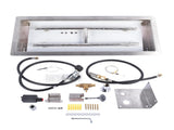 24 x 8-inch Fire Pit Pan Stainless Steel Fire Pit Burner Kit Rectangular Indoor or Outdoor 28311082