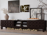 Modern Mid-Century Media Console with 4 Drawers and Cable Management, TV Console Table for TVs up to W757P305596