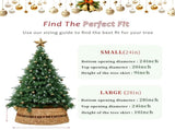 Handcrafted Woven Hyacinth Wicker Christmas Tree Collar - Rattan Xmas Tree Skirt & Stand Base Cover 06994109