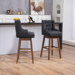 ZUN COOLMORE Bar Stools Set of 2 Counter Height Chairs with Footrest for Kitchen, Dining Room And 360 W395P164044