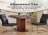 Dining chair set modern leather imitation soft cushion dining chair, with soft cushion 58099571