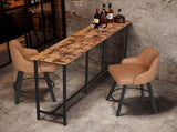 71-Inch Bar Table - 209 lbs Capacity Pub Height Table with Durable MDF Top & Metal Frame, 32397653