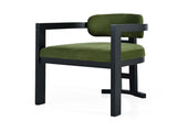 Indoor Upholstered Wood Dining Chair,GreenBlack N768P221635E