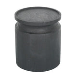 D14x16" Black Wooden Cylinder Side Table W2078P291442