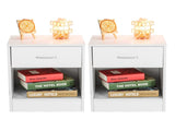 2pcs Night Stands with Drawer White 45067661