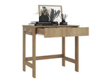 Computer Desk, 1 Drawer, 4 Legs, Natural Oak B097P369420