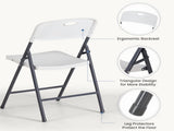 4 Pack Plastic Folding Chairs Stackable Patio Garden Office Wedding Party Event Chairs, 28944817