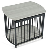 31.5" Furniture Style Dog Crate for Small and Medium Dogs, Wooden Cage Indoor Kennel Furniture, N704P247045E